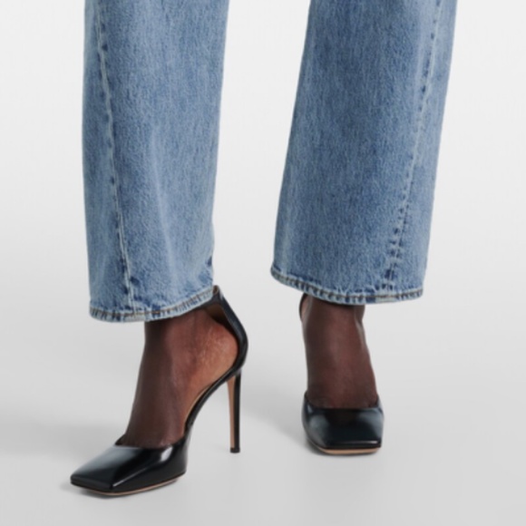 Gianvito Rossi Shoes - 95 polished leather slingback pumps | Gianvito Rossi